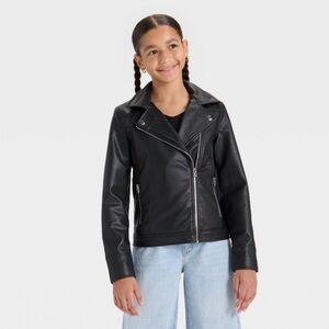 Cat & Jack Black Faux Leather Jacket